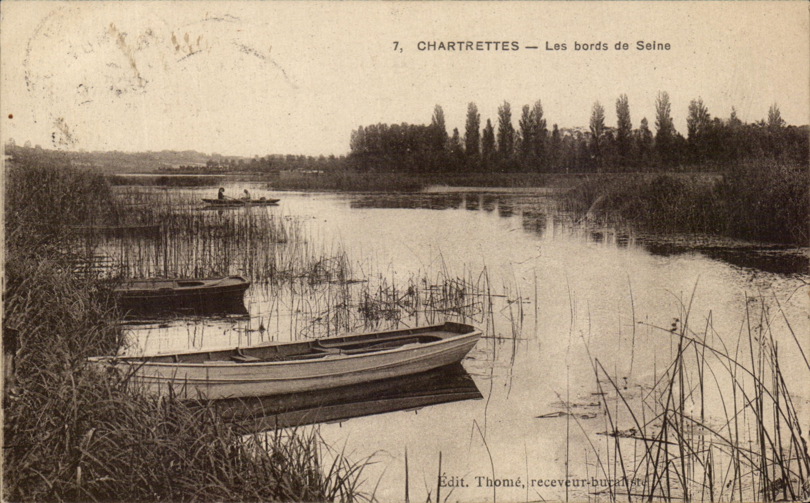 CPA Chartrettes edges of the Seine Boat