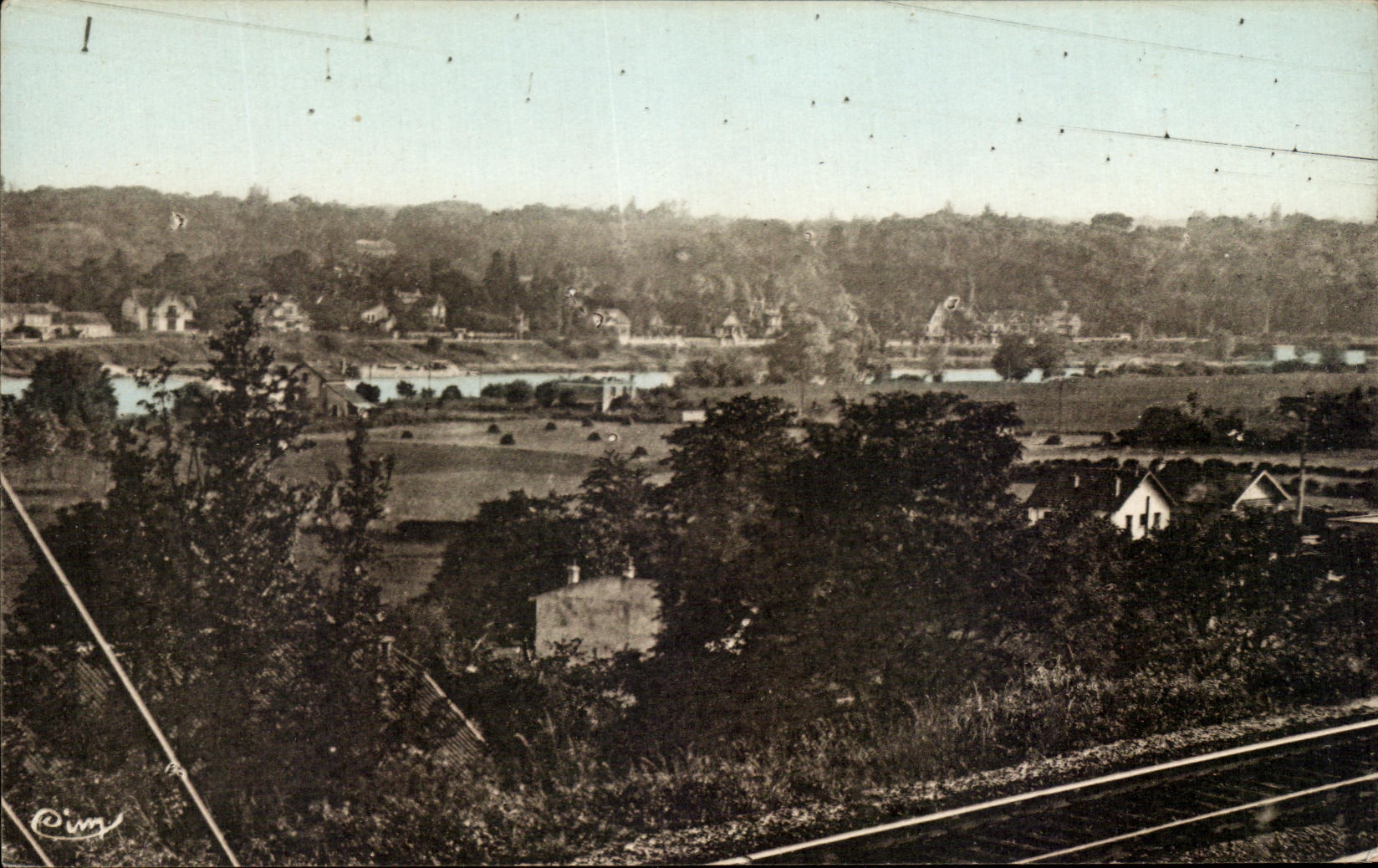 CPA Chartrettes View of the Edges of the Seine