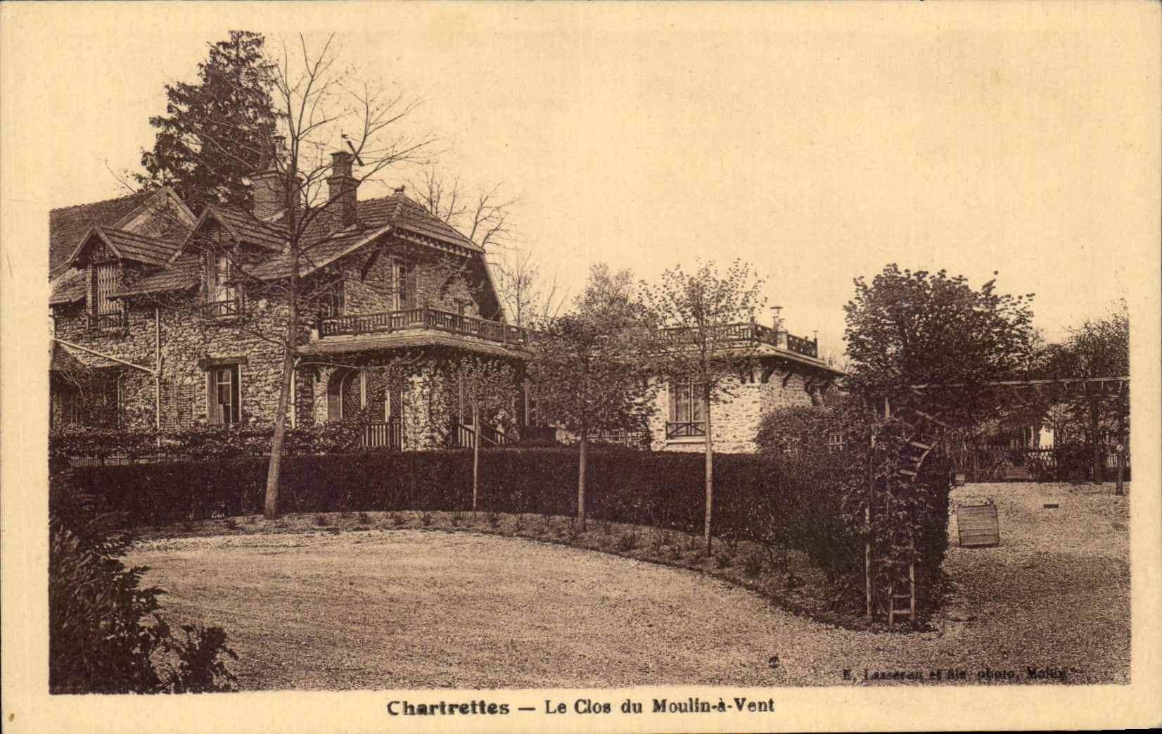 CPA Chartrettes the Field of the windmill