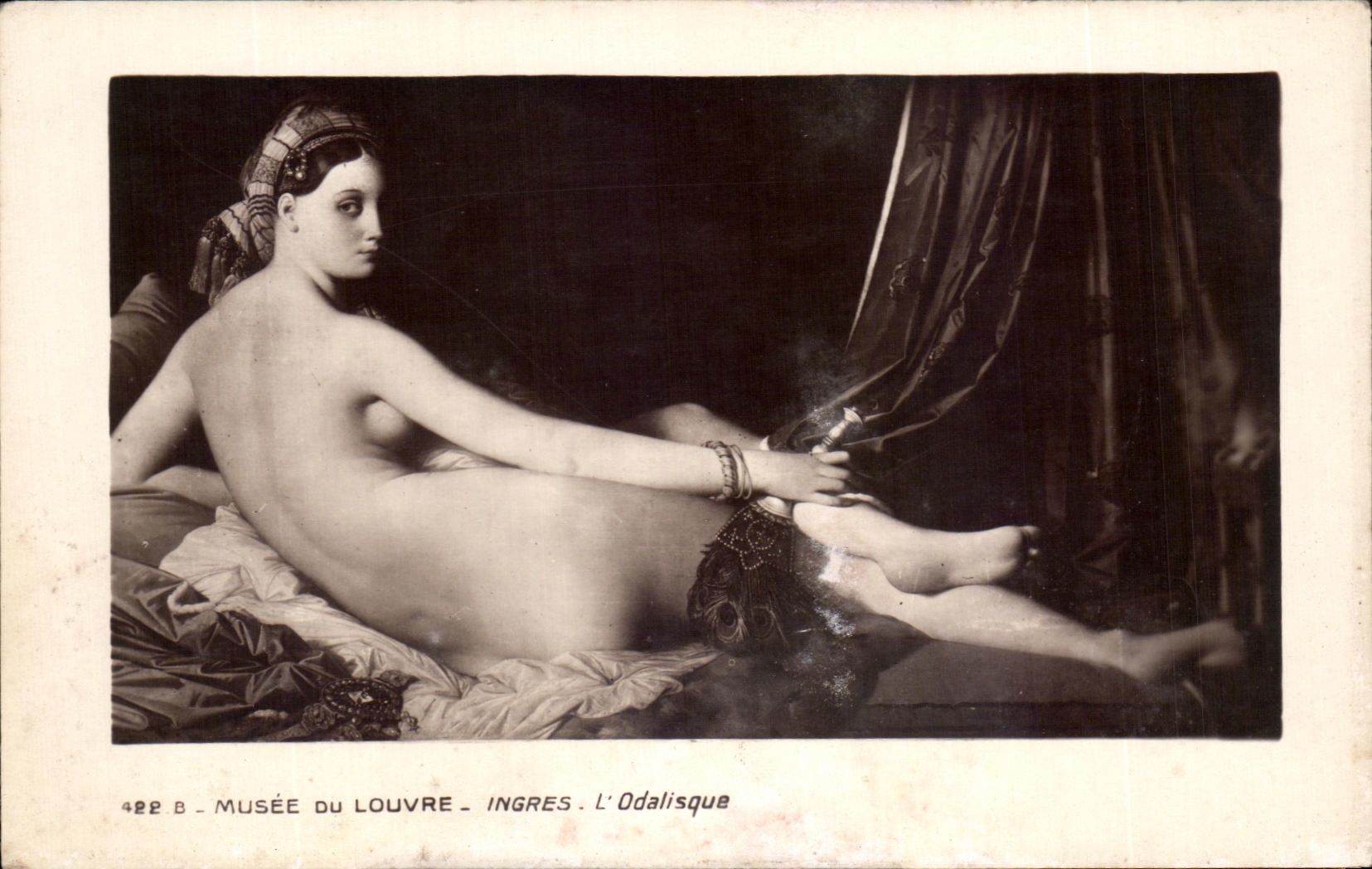CPA Museum Of Louvre Paris Ingres Odalisque