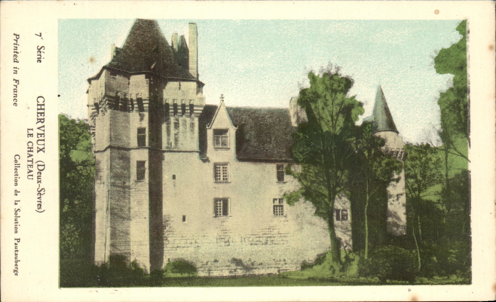 CPA Cherveux el castillo