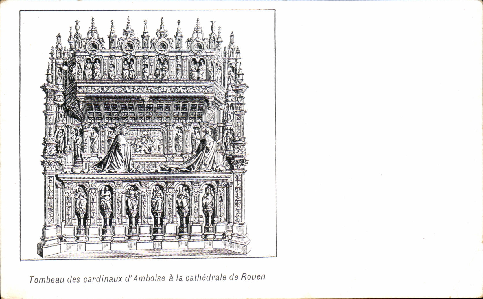Tumba de CPA de los cardenales de Amboise a la catedral de Ruan