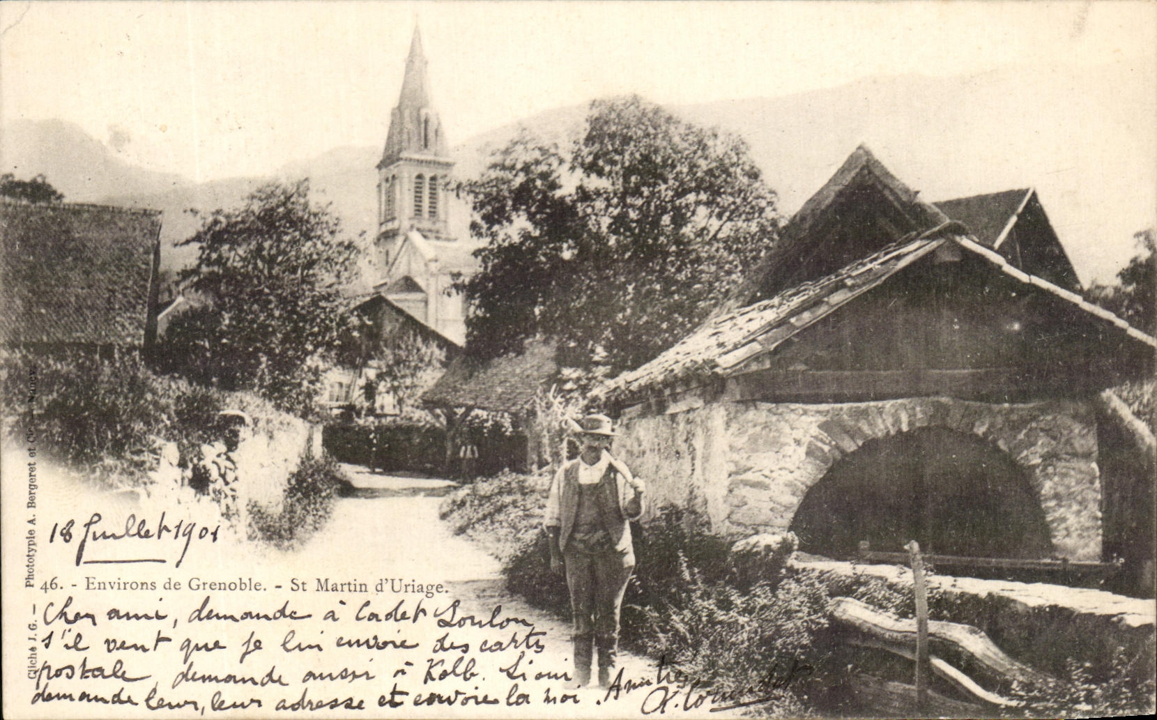 CPA Surroundings of Grenoble St Martin d' Uriage