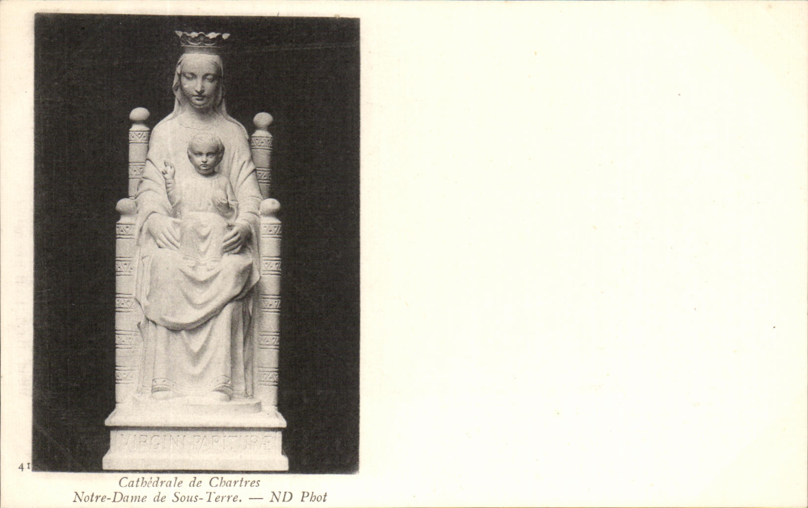 CPA Notre Dame of Under Ground Cathedral of Chartres