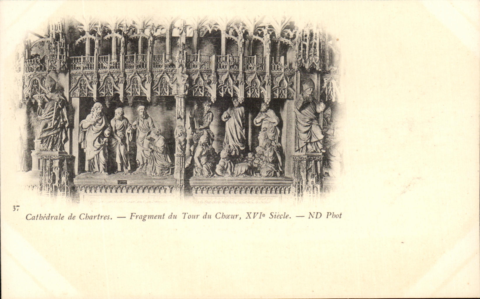 CPA Fragment of the Turn of Cheur Cathedral of Chartres