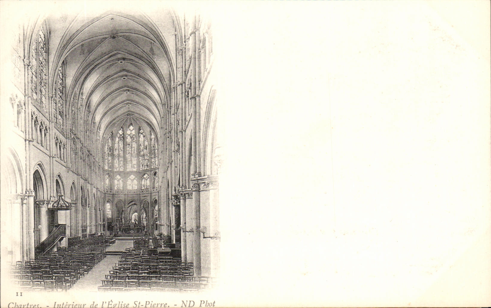 CPA Chartres Interieur of the cathedral St hones