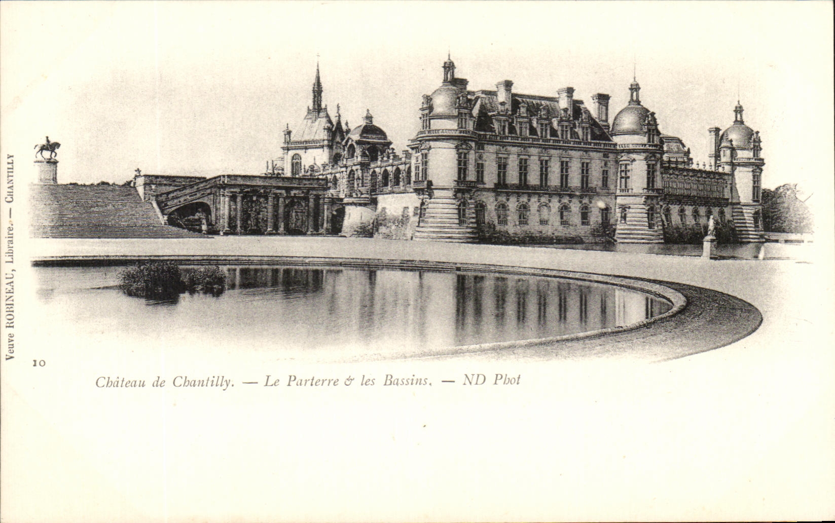CPA Chateau De Chantilly Le Parterre Les Bassins