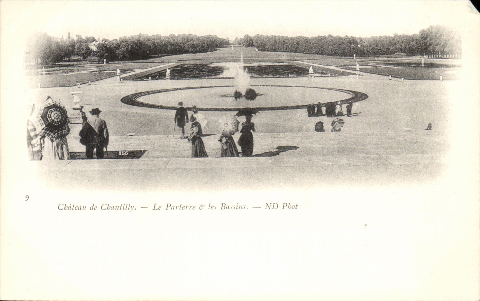 CPA Chateau De Chantilly Le Parterre Les Bassins