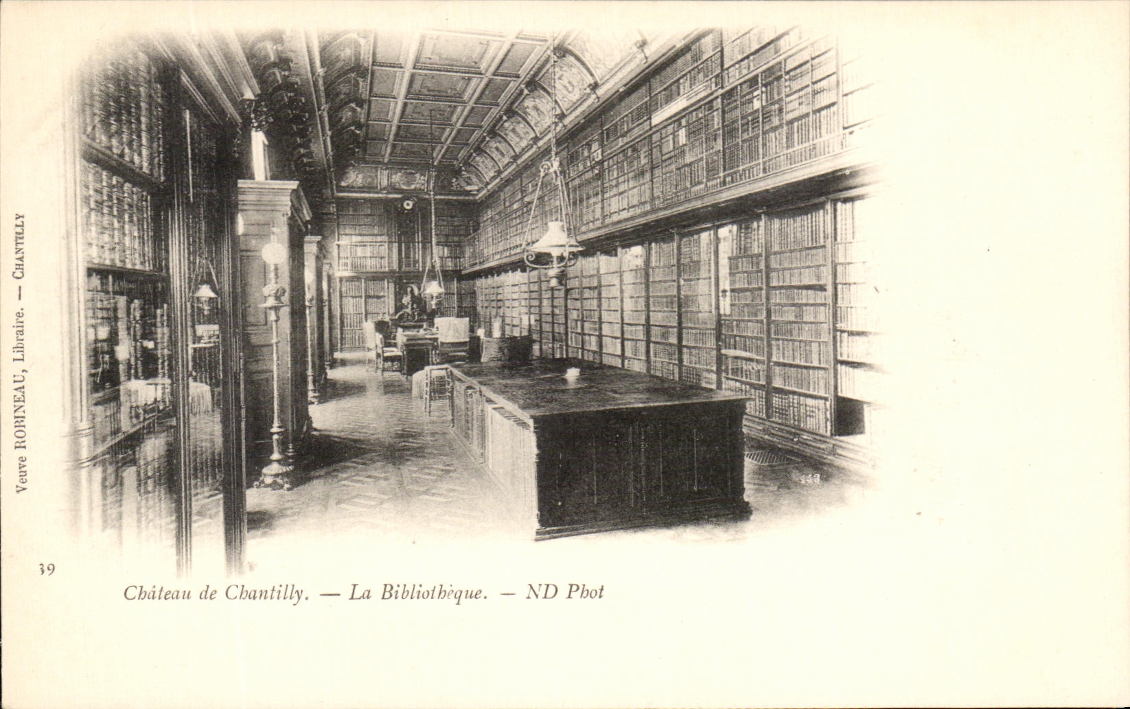 CPA Chateau De Chantilly La Bibliotheque