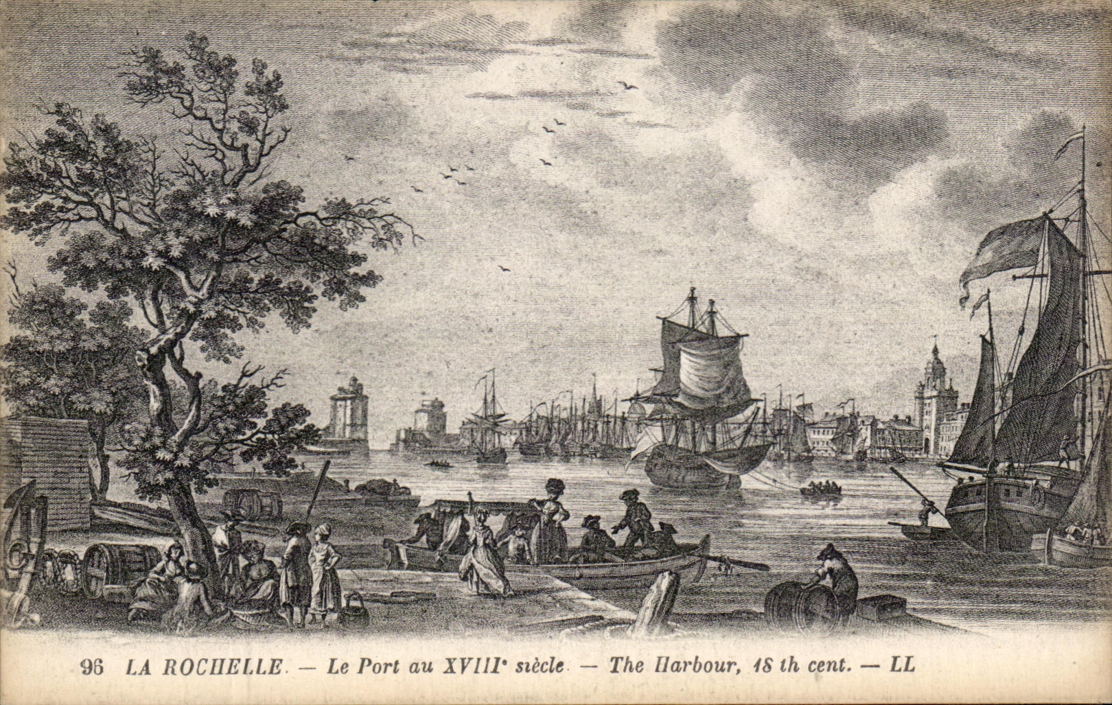 CPA La Rochelle the Port with the 18th Boats