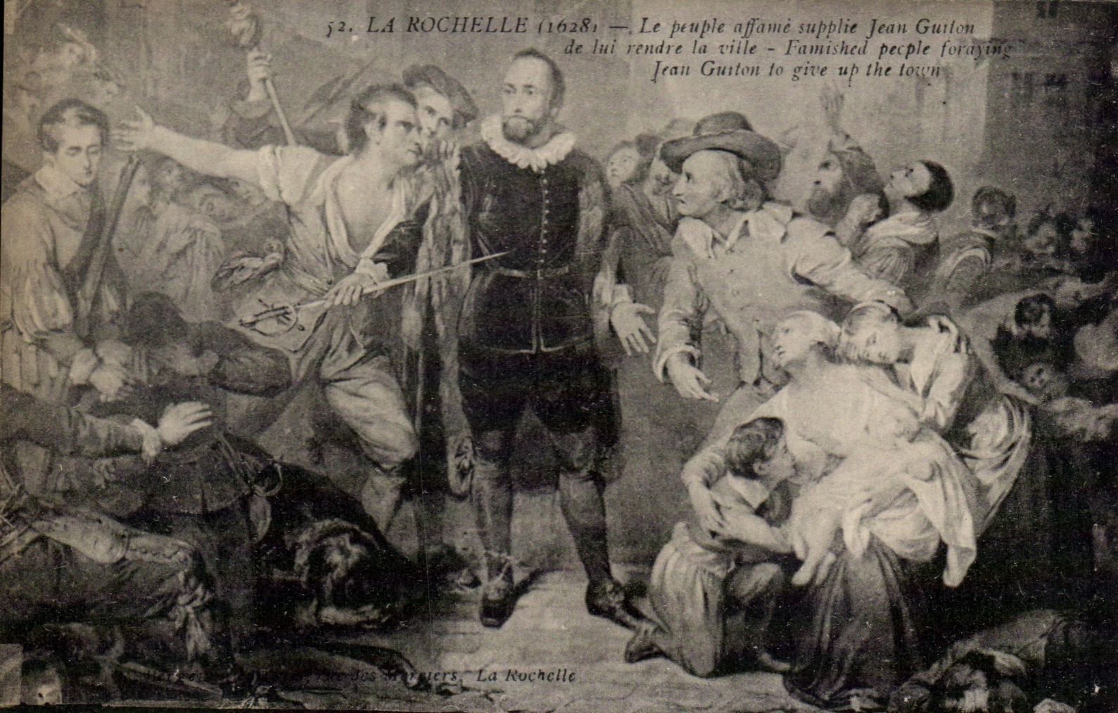 CPA La Rochelle the People Starves begs Jean Guiton to return the city to him