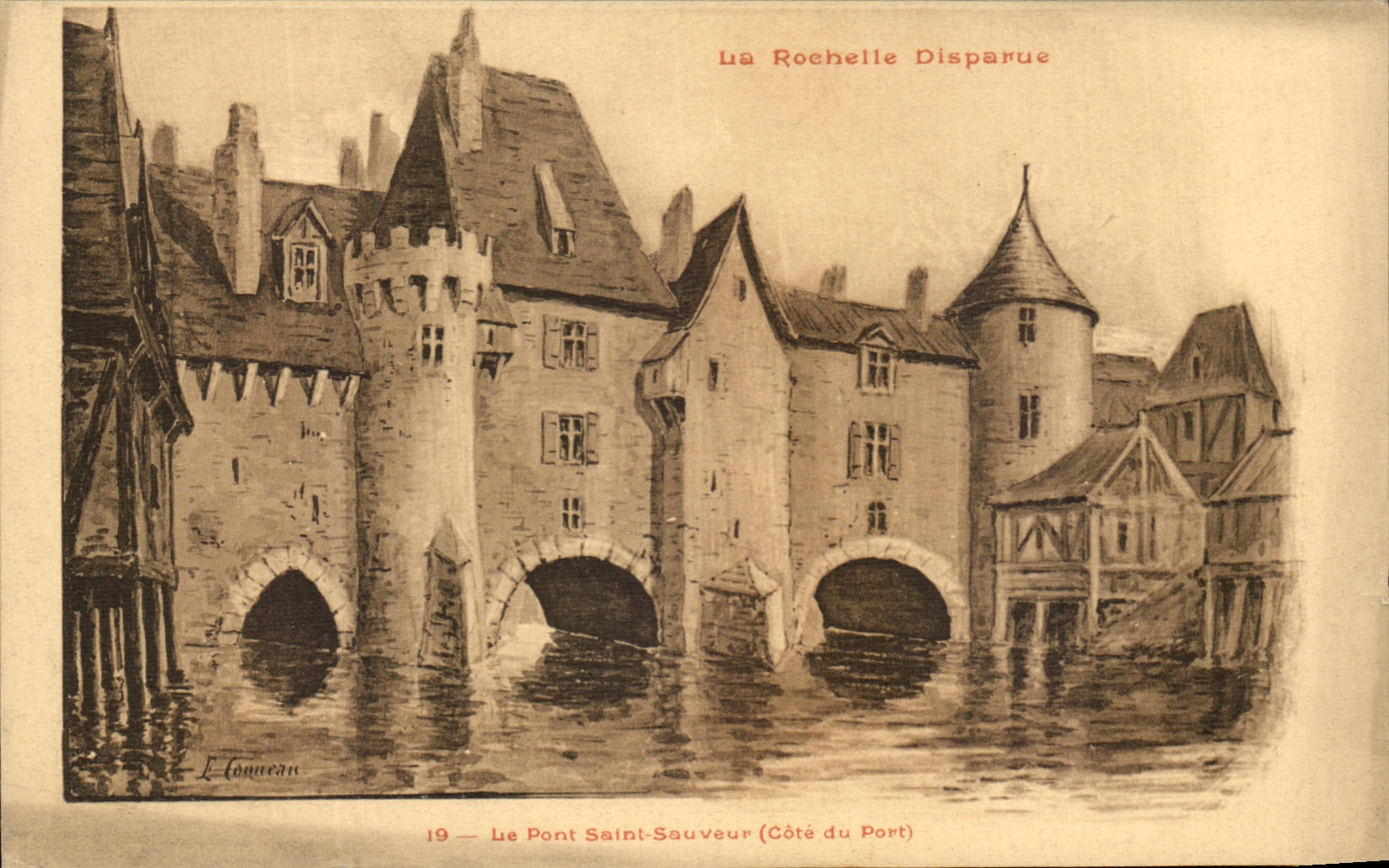 CPA La Rochelle Disparue the Bridge Saint Saver Dimensions port