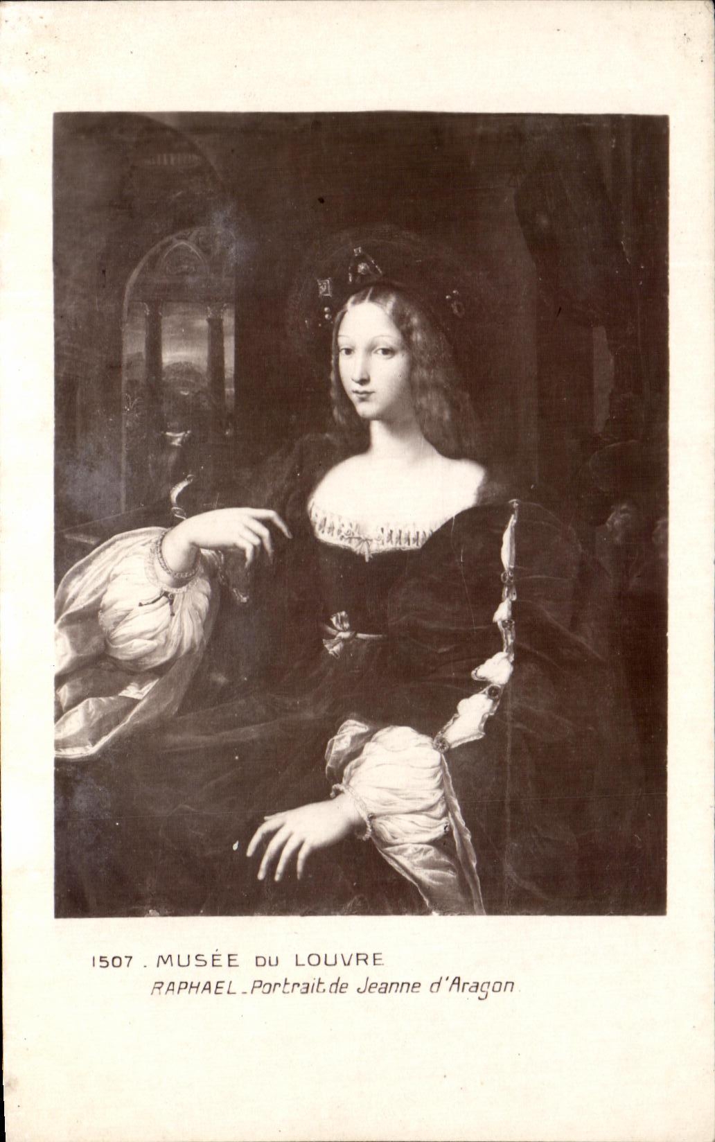 CPA Museum Of Louvre Raphael Portrait De Jeanne d' Aragon Paris