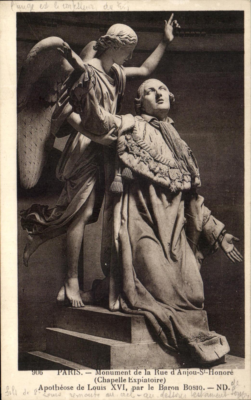 CPA Paris Monument De La Rue d'anjou St Honore Apotheose De Louis XVI par le Baron Bosio