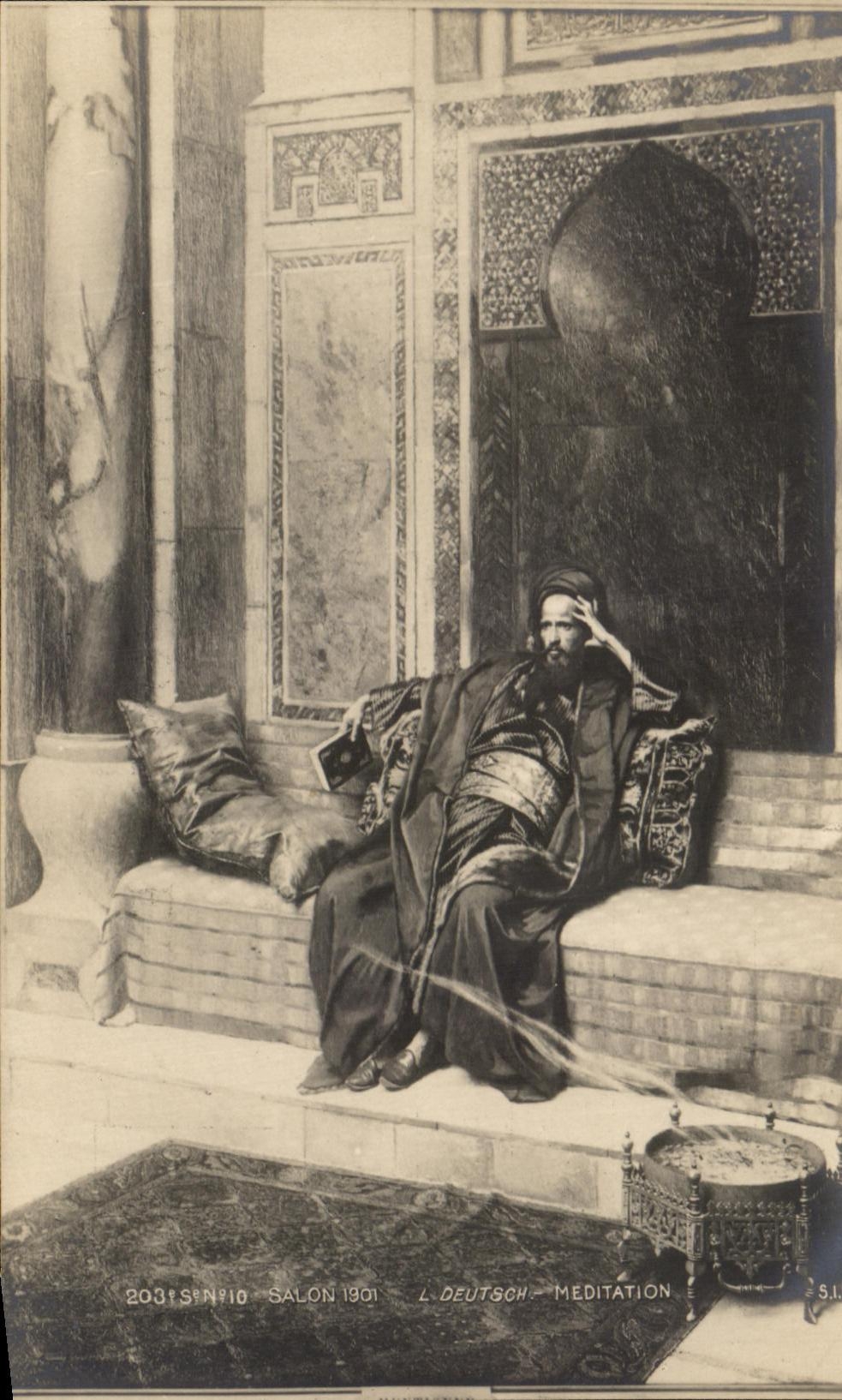 CPA Living room 1901 L Deutsch Meditation