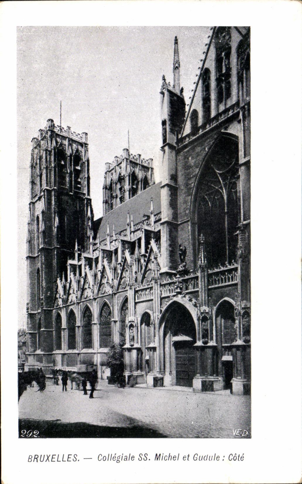 CPA Bruselas colegial Miguel y dimensiones de Gudulia