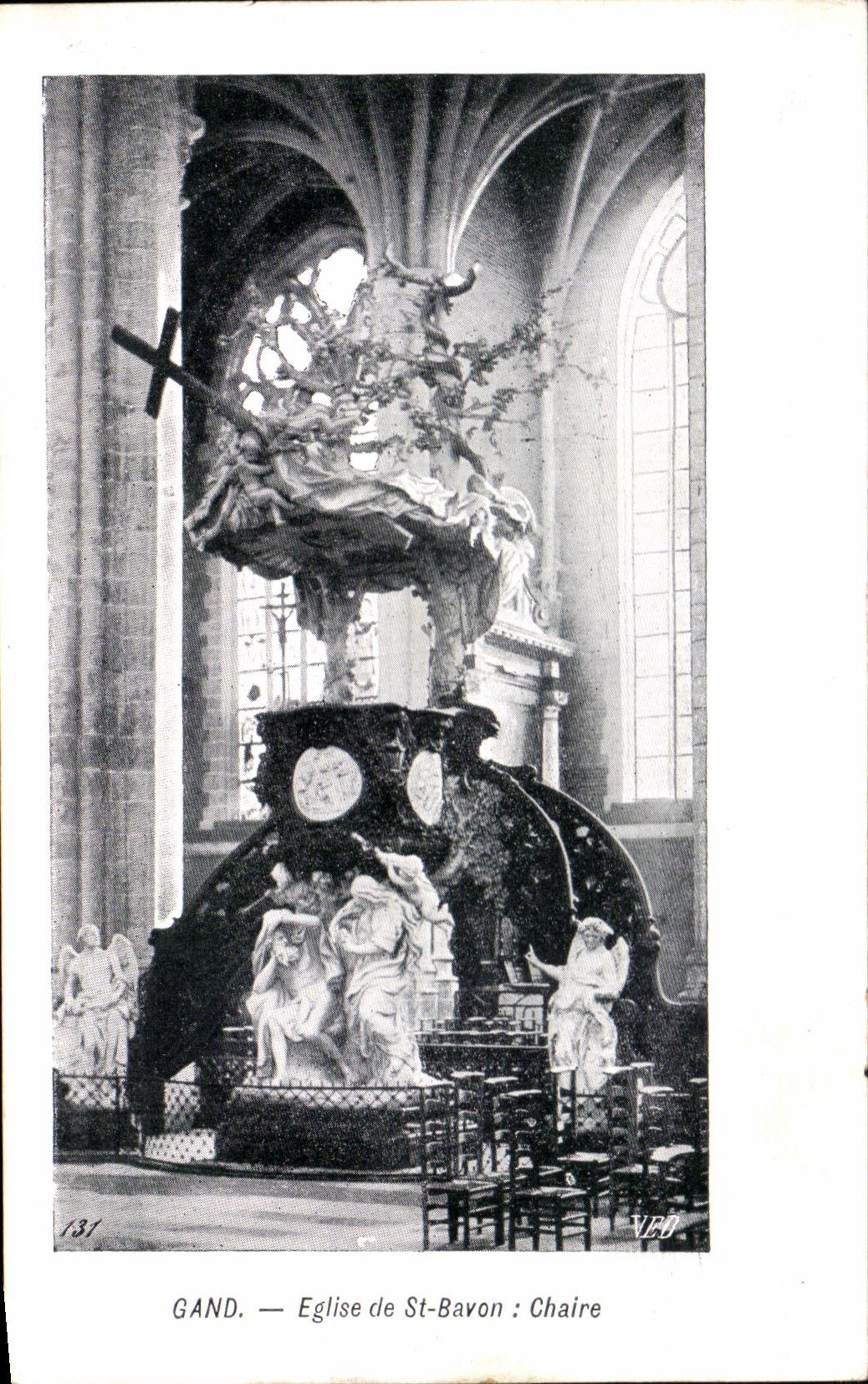 CPA Gand Eglise de St Bavon Chaire