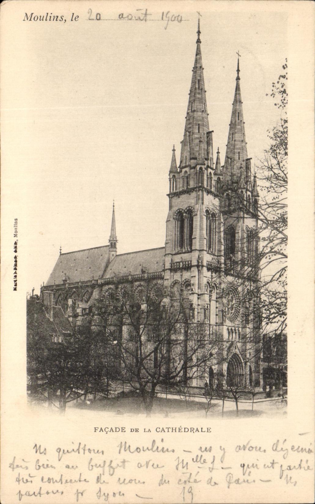 CPA Moulins the Frontage Of the Cathedral