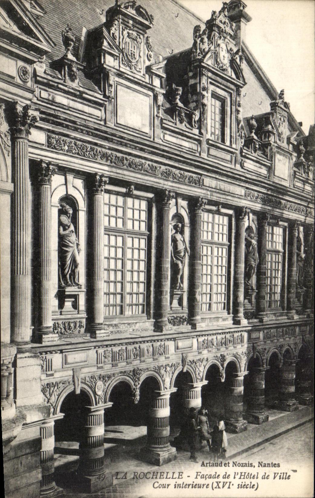 CPA La Rochelle Frontage of I' Town hall Court interior