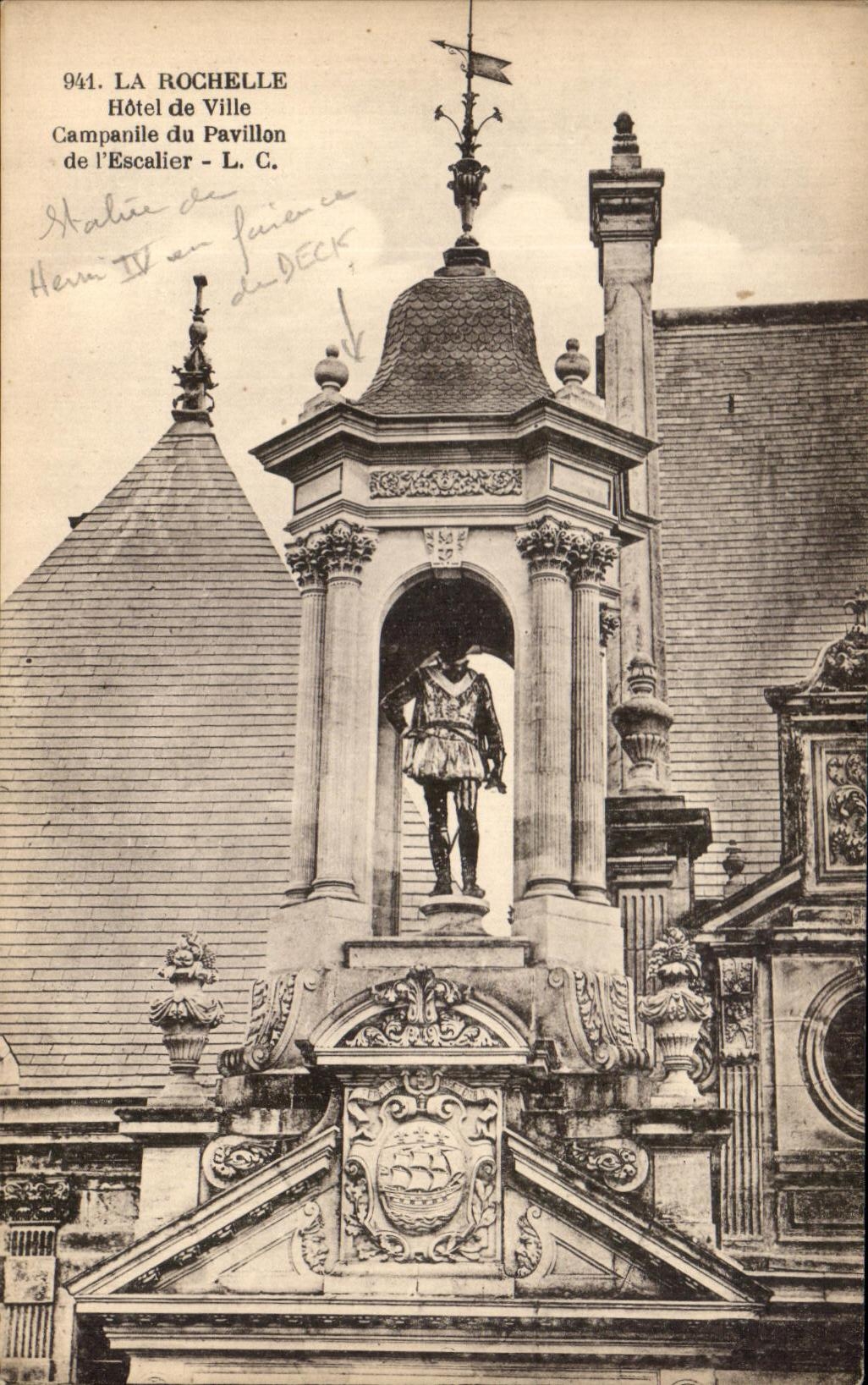 CPA La Rochelle Town hall Campanlle of the house of the staircase