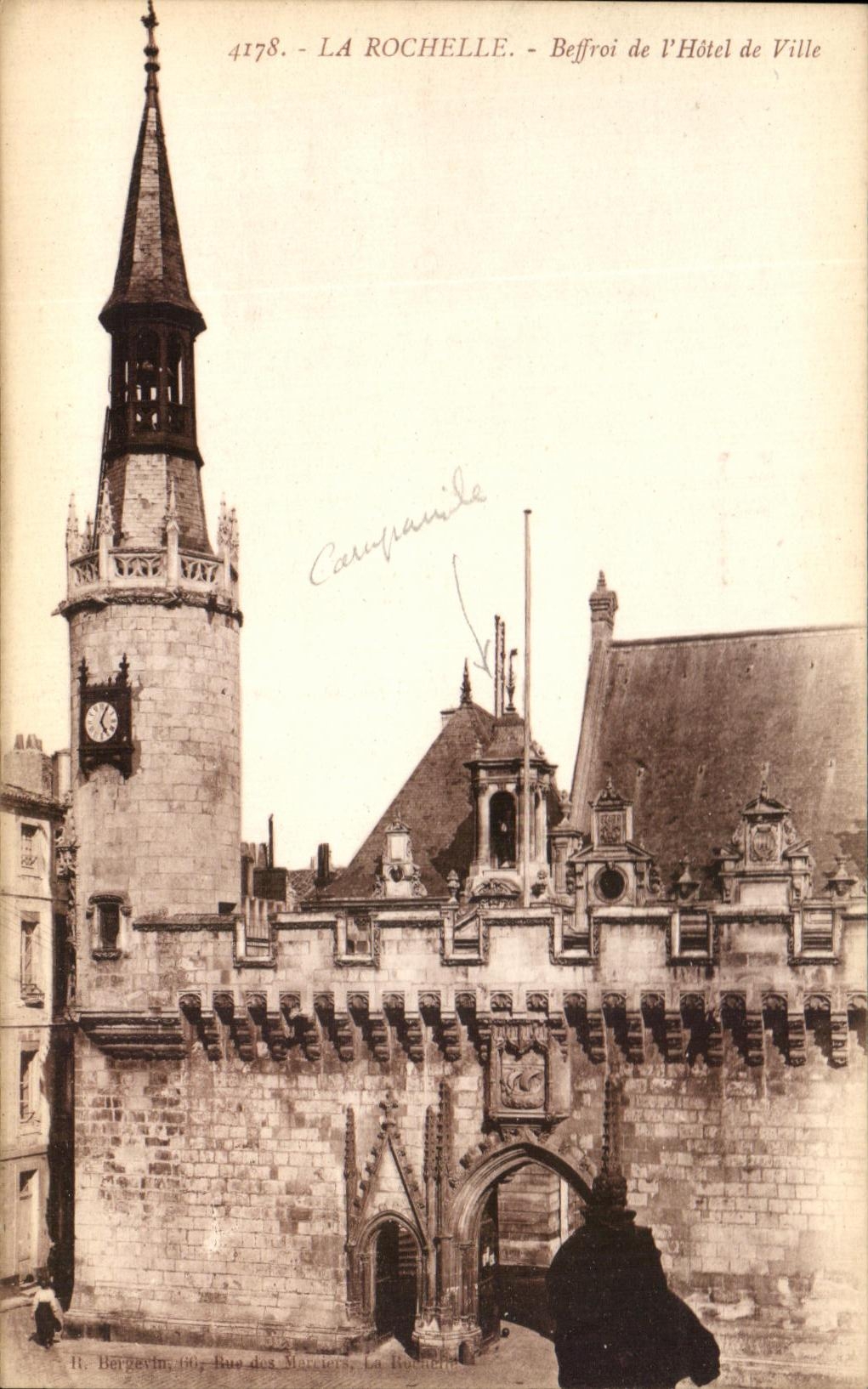 CPA La Rochelle Belfry of I' Town hall