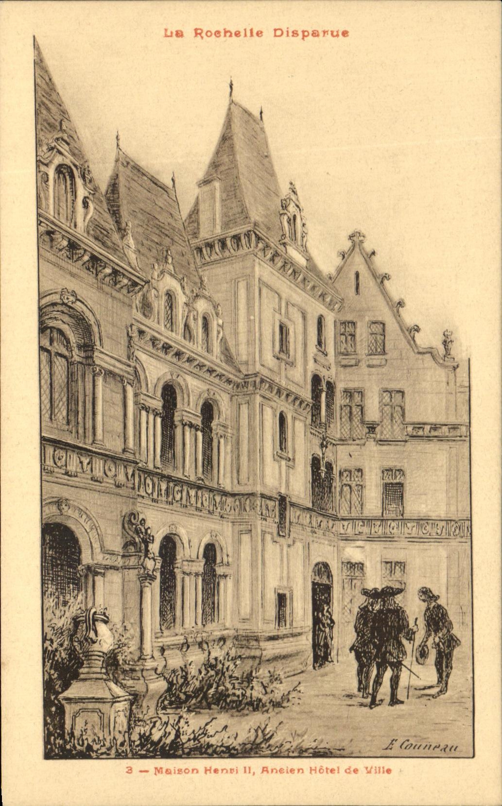 CPA La Rochelle desaparecio mosqueteros del ayuntamiento de Enrique II de la casa los viejos