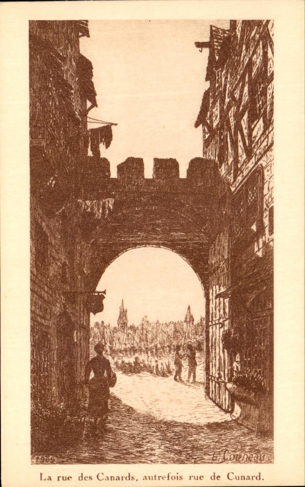 CPA la calle de los patos de la calle antes de Cunard La Rochelle