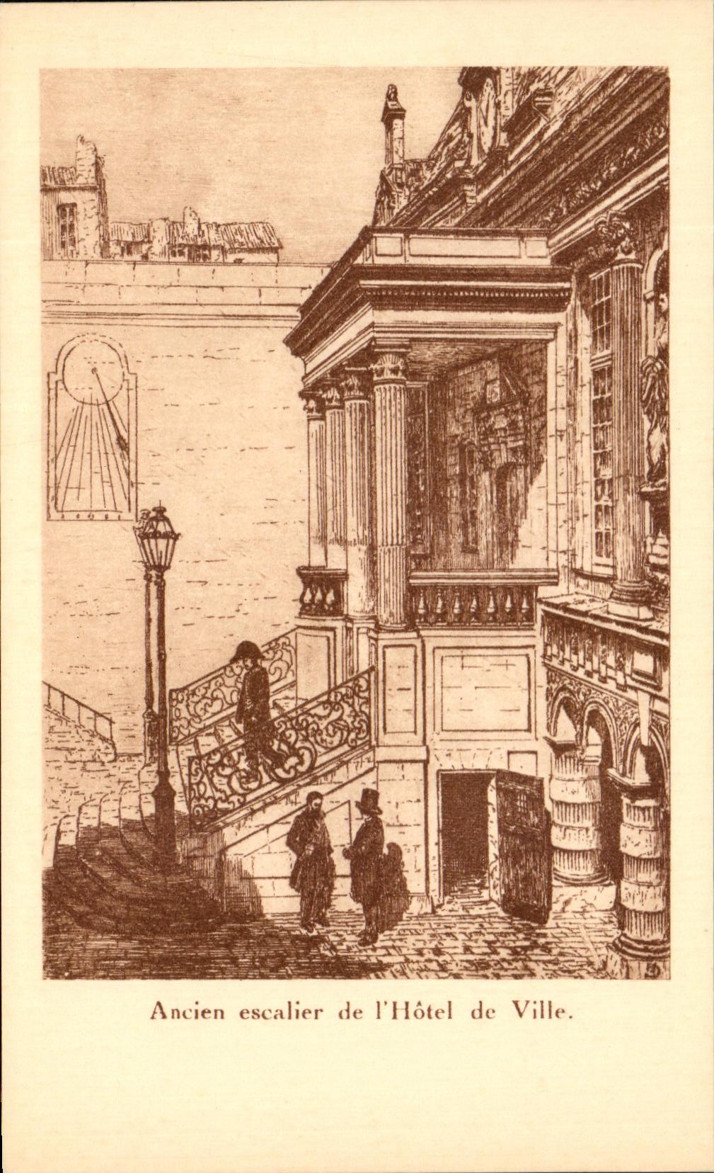 Escalera vieja de CPA del ayuntamiento La Rochelle