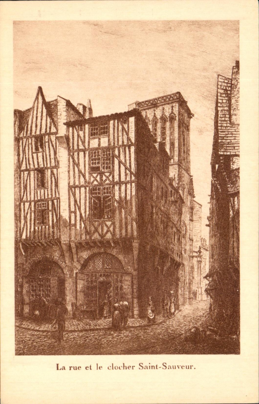 CPA la calle y el ahorrador de La Rochelle del santo de la campana-torre