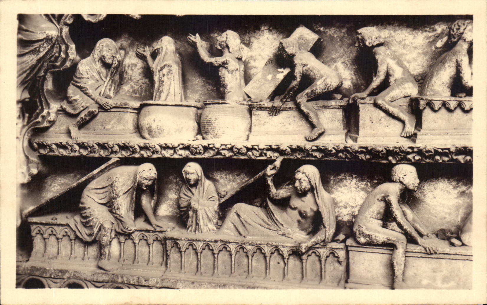 CPA Cathedral Of Rheims Gate of the last Judgment Resurrection