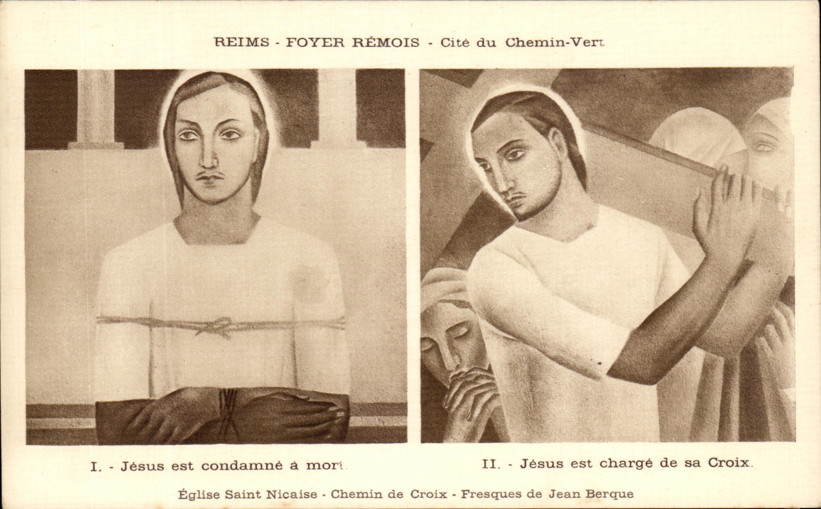 CPA Rheims Foyer Remois ISCED Of the Green path Jesus East Condemns Died Jean Bergue