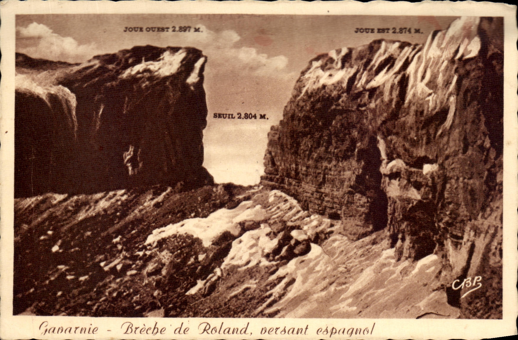 CPA Pouring Gavarnie Breach Of Spanish Roland