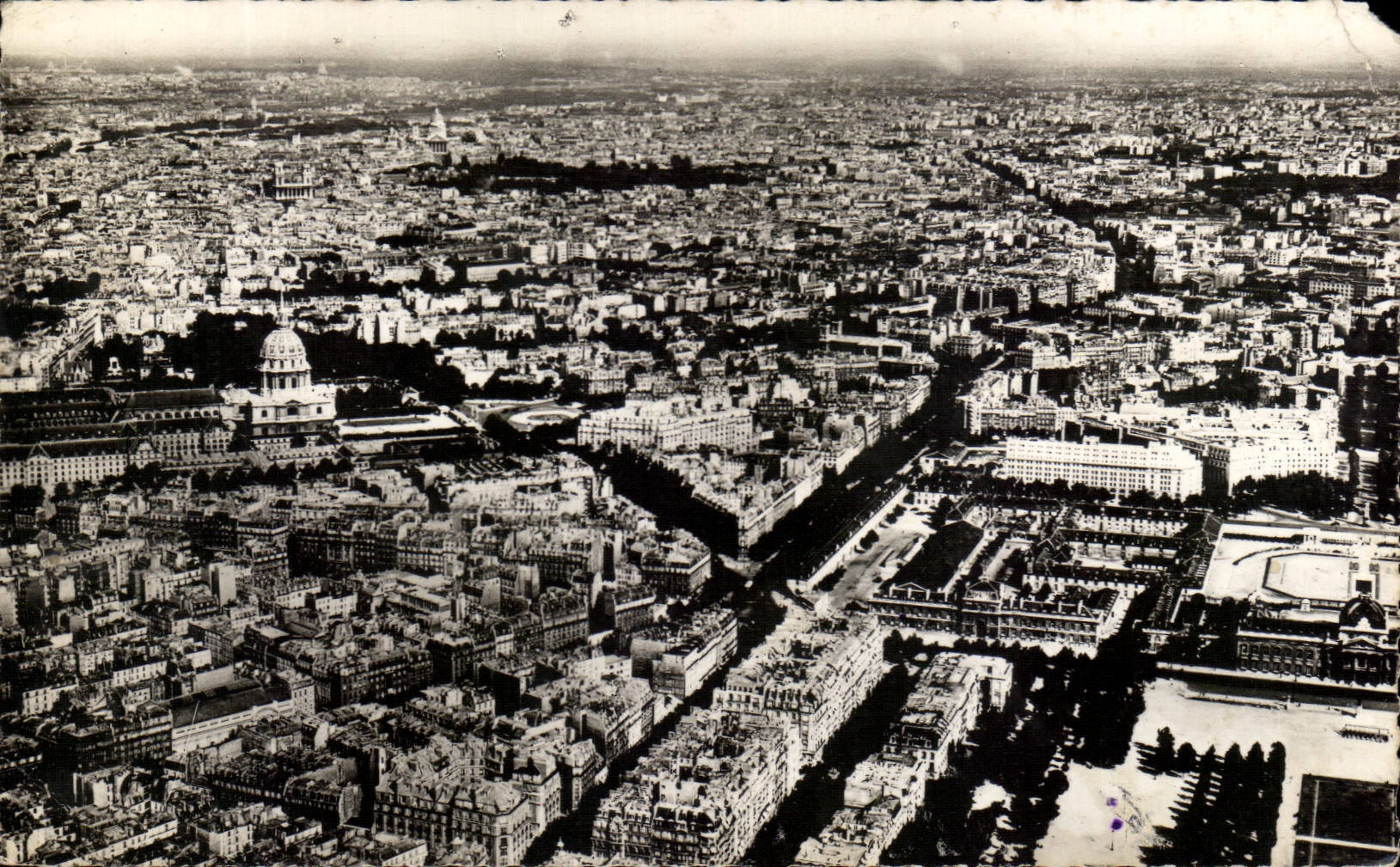 CPA Paris vista de la torre Eiffel en la academia militar de Invalides y de I