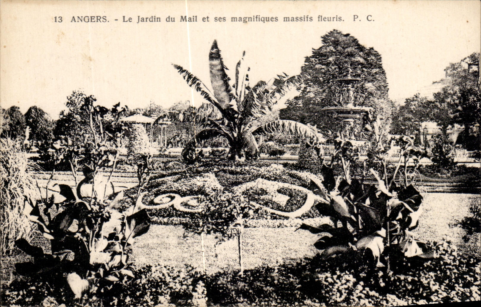 CPA Angers the Garden Of the Email And Its Splendid Flowered Solid masses