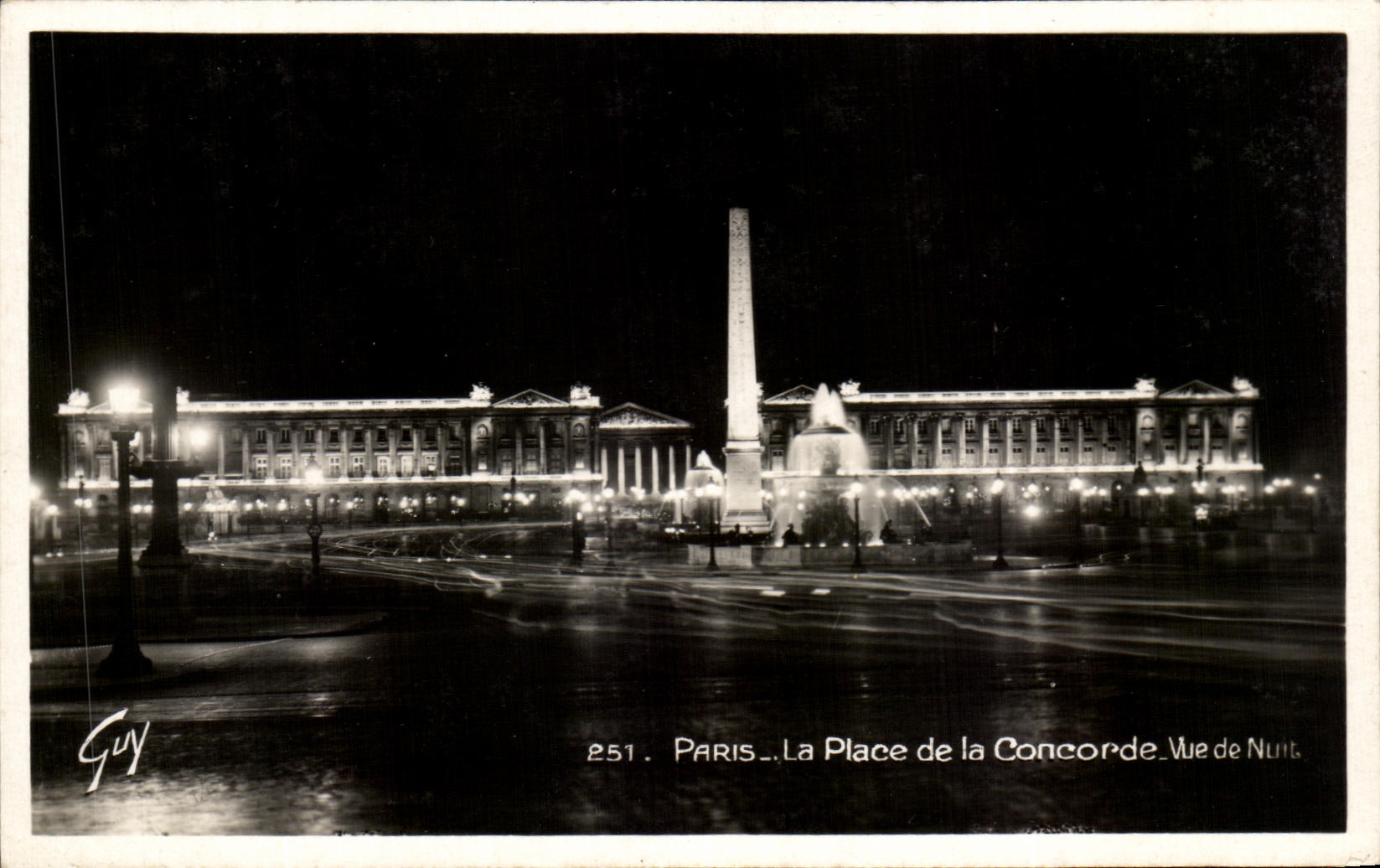 CPA Paris La Places Harmony Seen of night