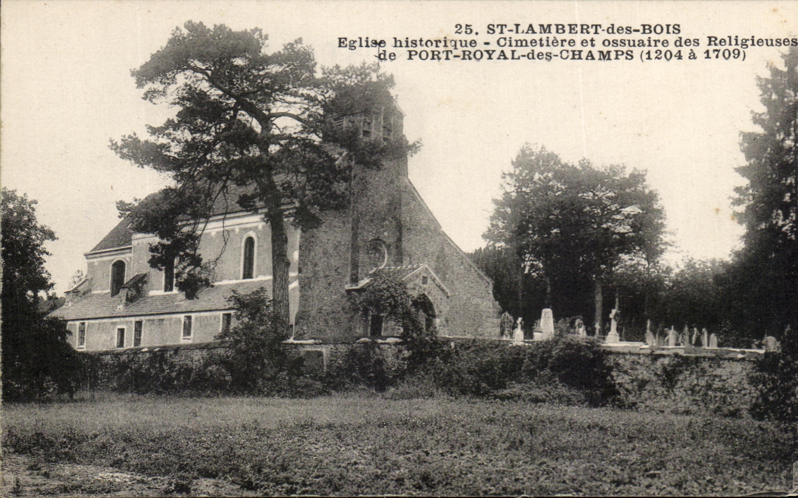 CPA St Lambert Des Bois Eglise Historique Cimetiere De Port Royal Des Champs