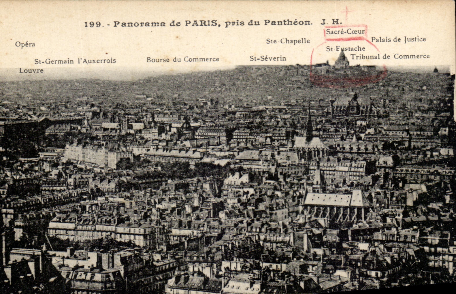 Panorama de CPA de Paris tomado de Patheon