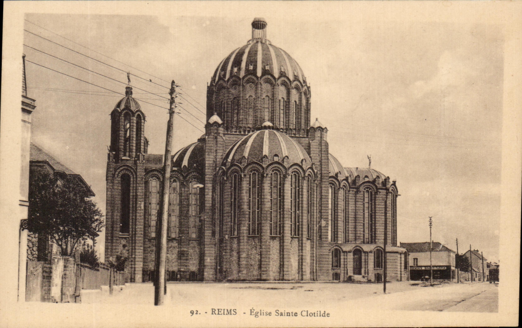 CPA Rheims Church Sainte Clotilde