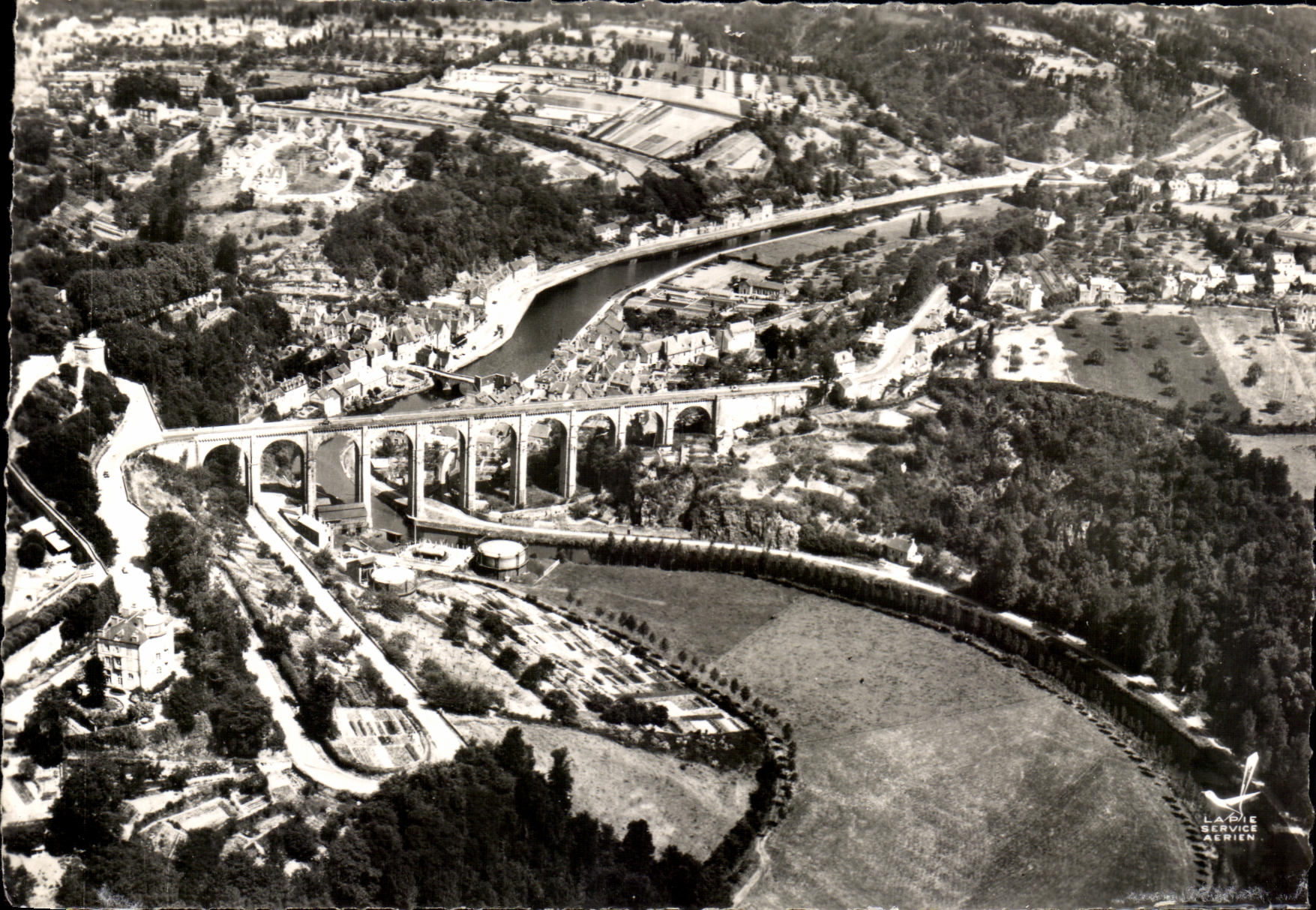 CPA Plane With the Top De Dinan the Viaduct and Valley of the Rancid one