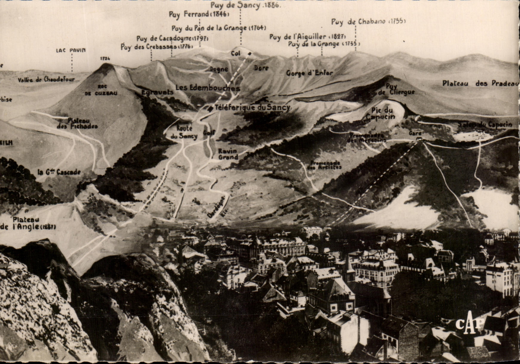 CPA the Mount Gilds Sancy Panoramic View