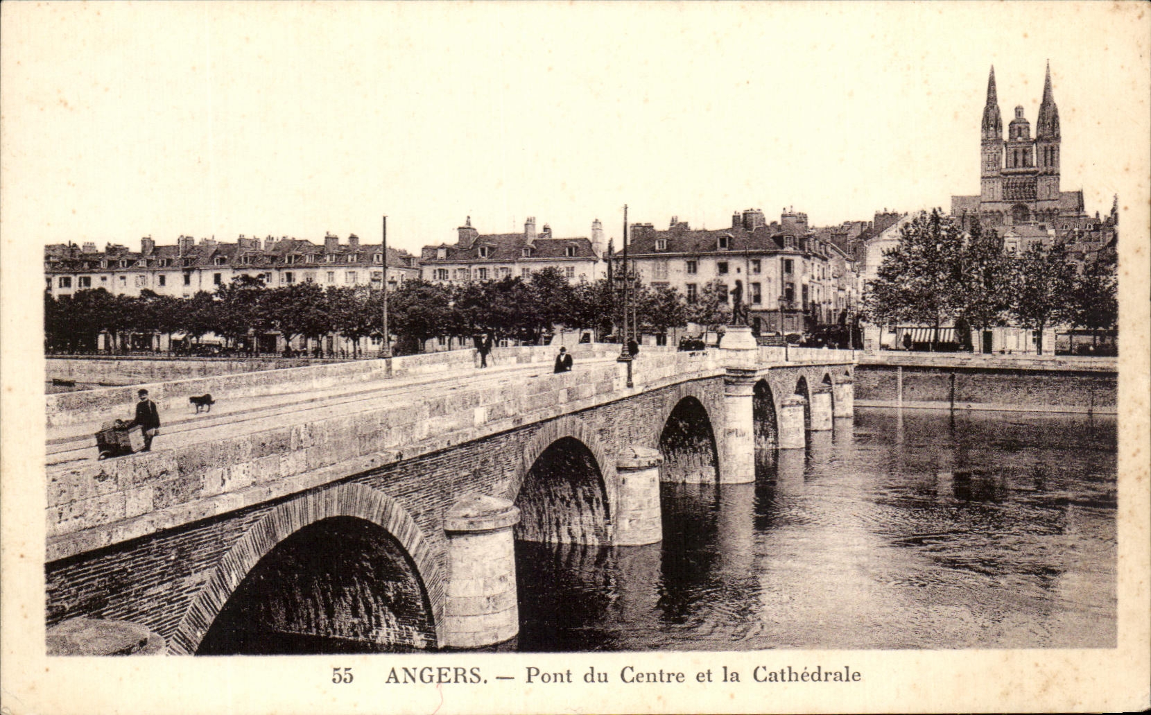 CPA Angers Bridge of the Center and the Cathedral
