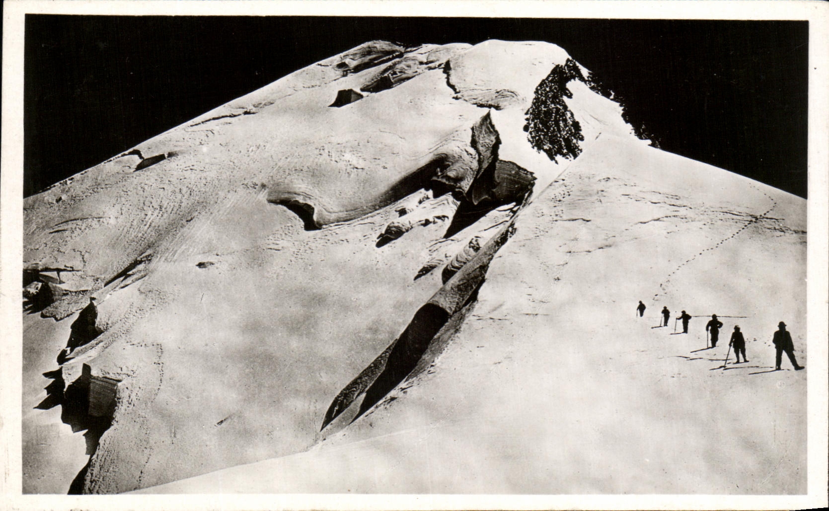 CPA Chamonix Sommet du Mt Blanc vu des Bosses du Dromadaire