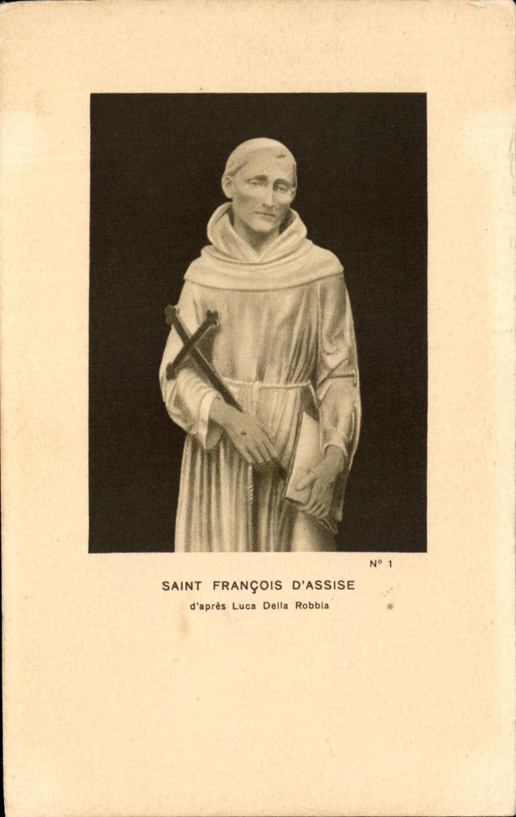 CPA Saint Francois D'Assise d'apres Luca Della Robbia