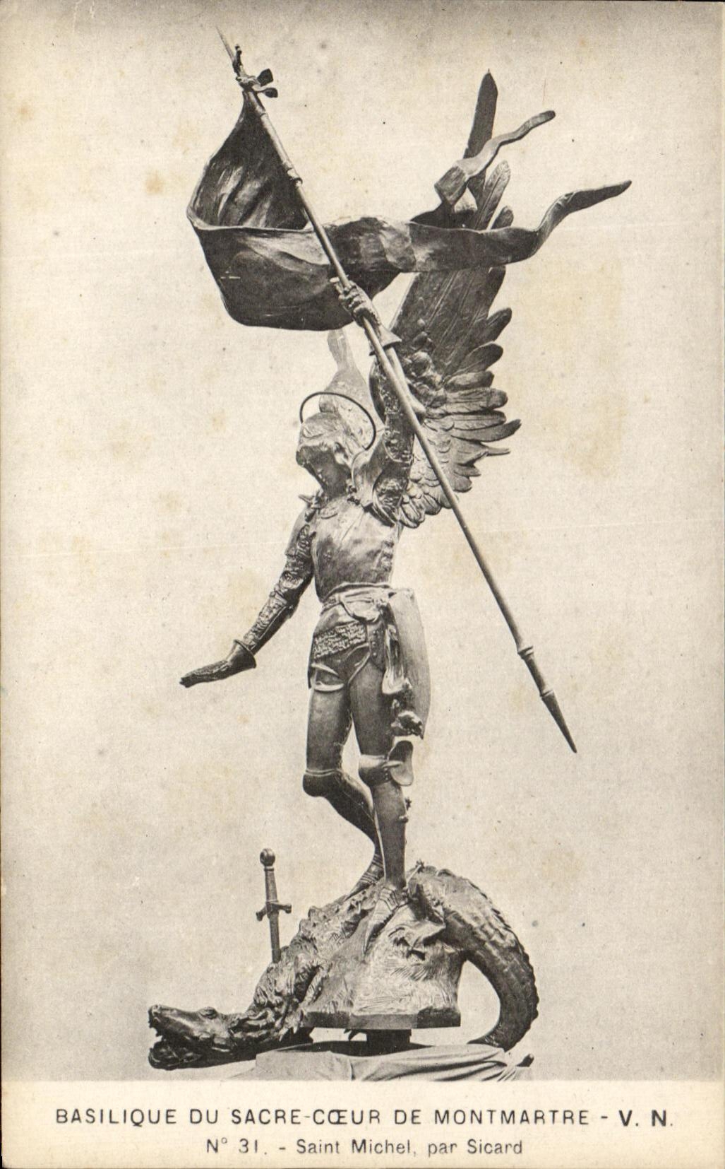 CPA Basilica Of the Sacring Heart De Montmartre Saint Michel by Sicard Dragon