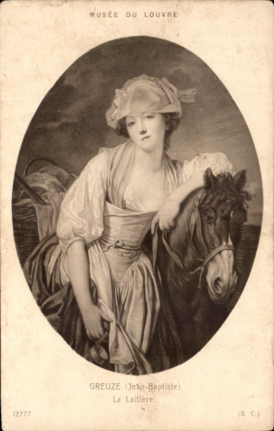 CPA Greuze La Laitiere Museum of Louvre Paris