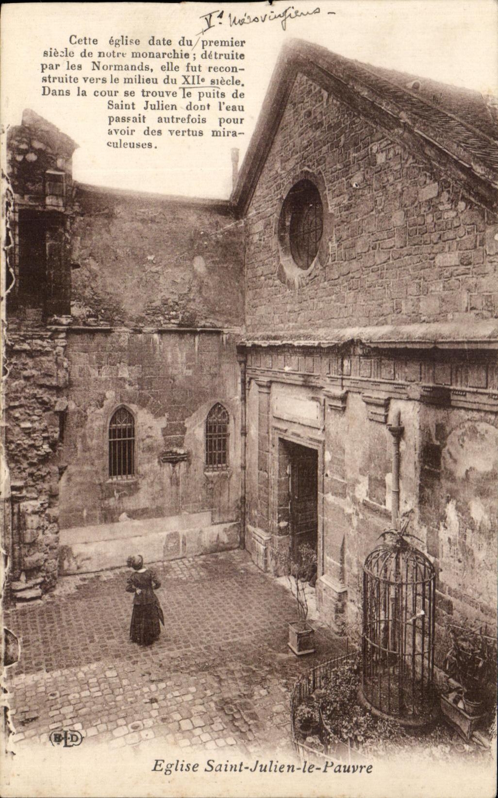 CPA Church Saint Julien Poor Paris