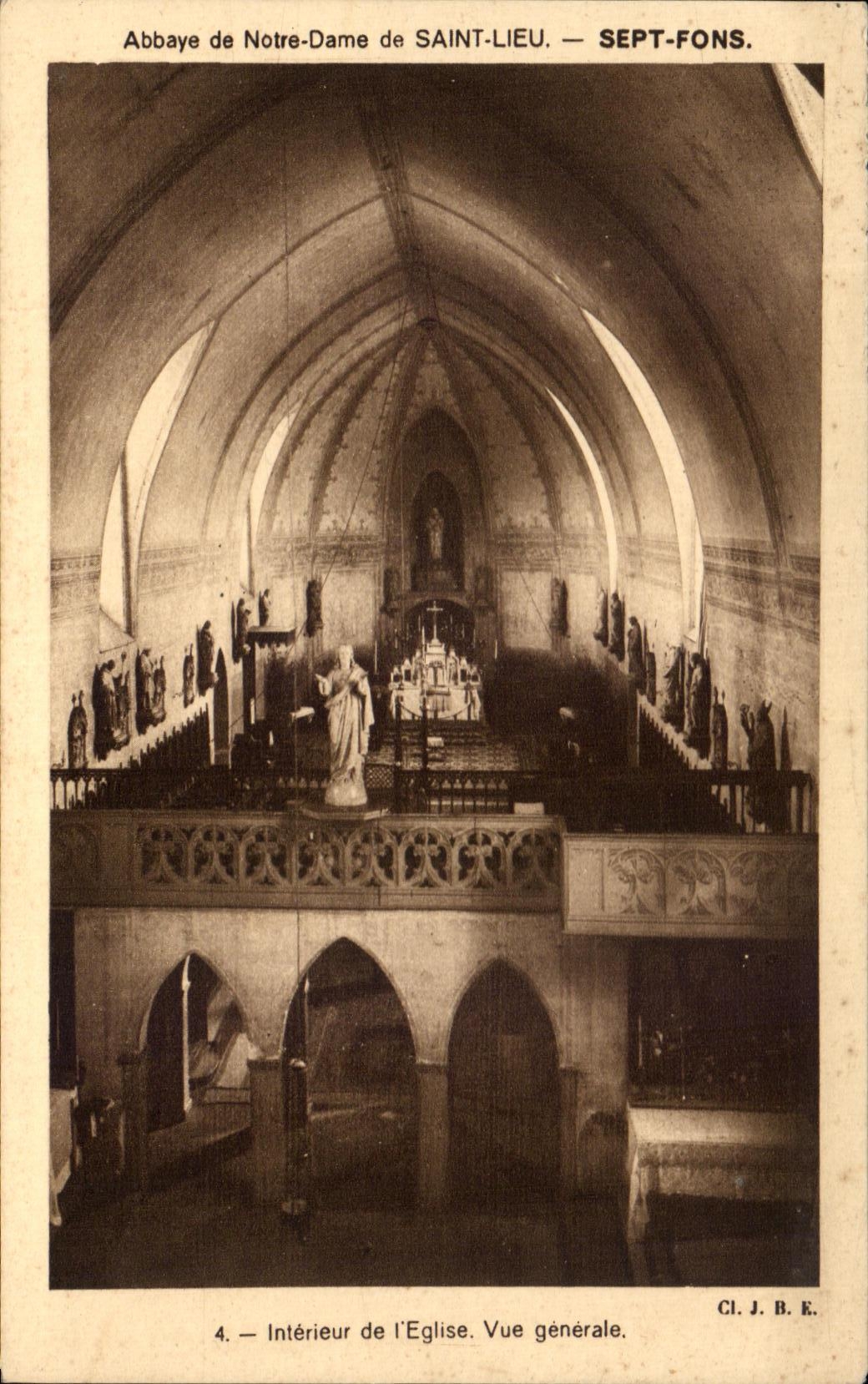 CPA Abbey Of Our Lady Of Saint Place Seven Interior Fons Of the Church View