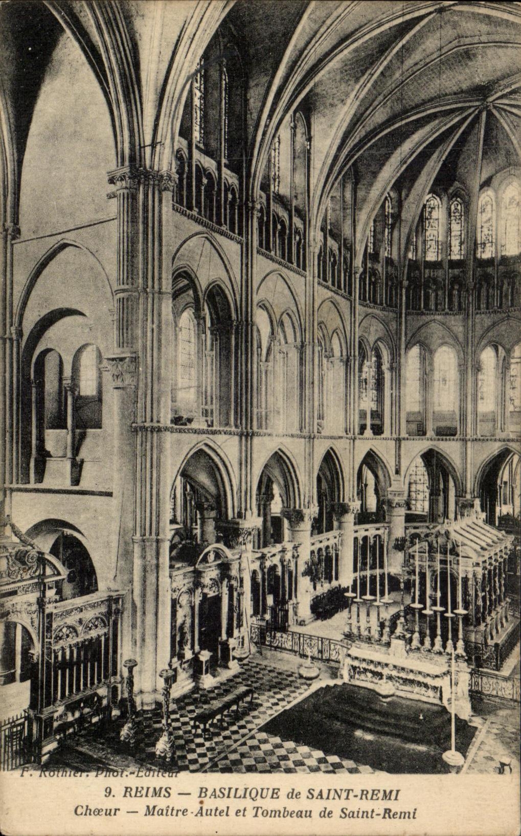 CPA Rheims Basilica Of Saint Remi Main Chorus Furnace bridge And Tomb Of Saint Remi