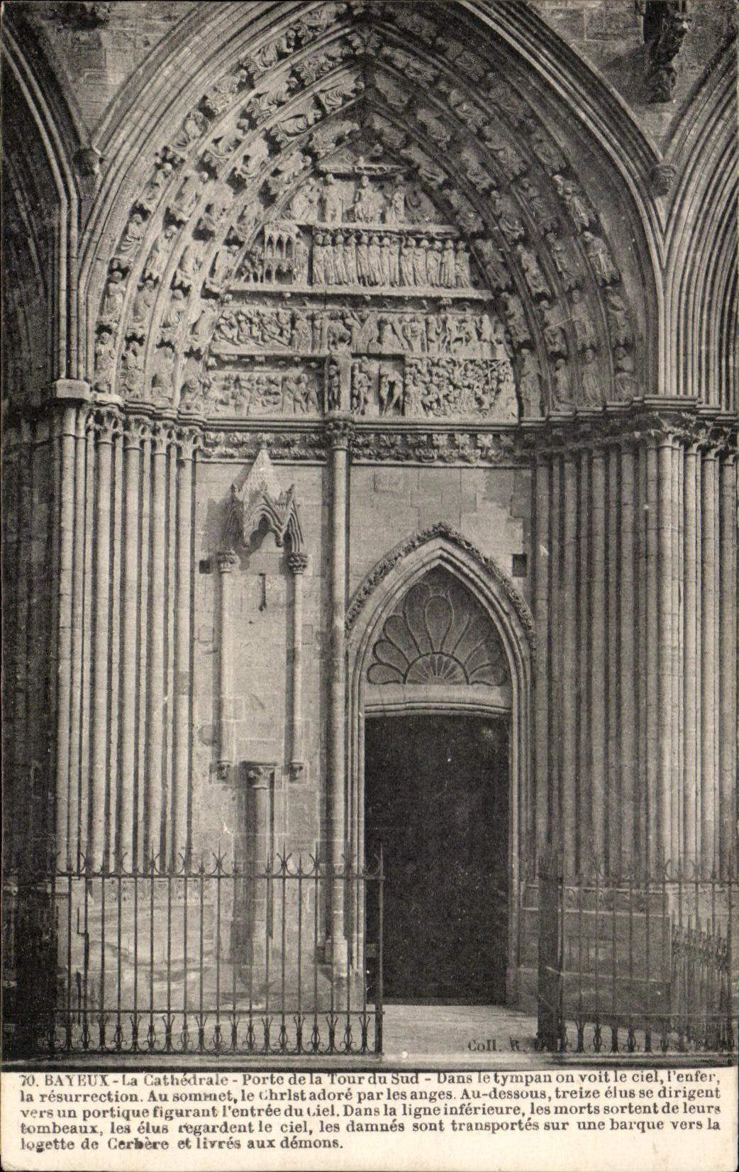 Catedral P {orte del La de CPA Bayeux de la torre del sur adentro