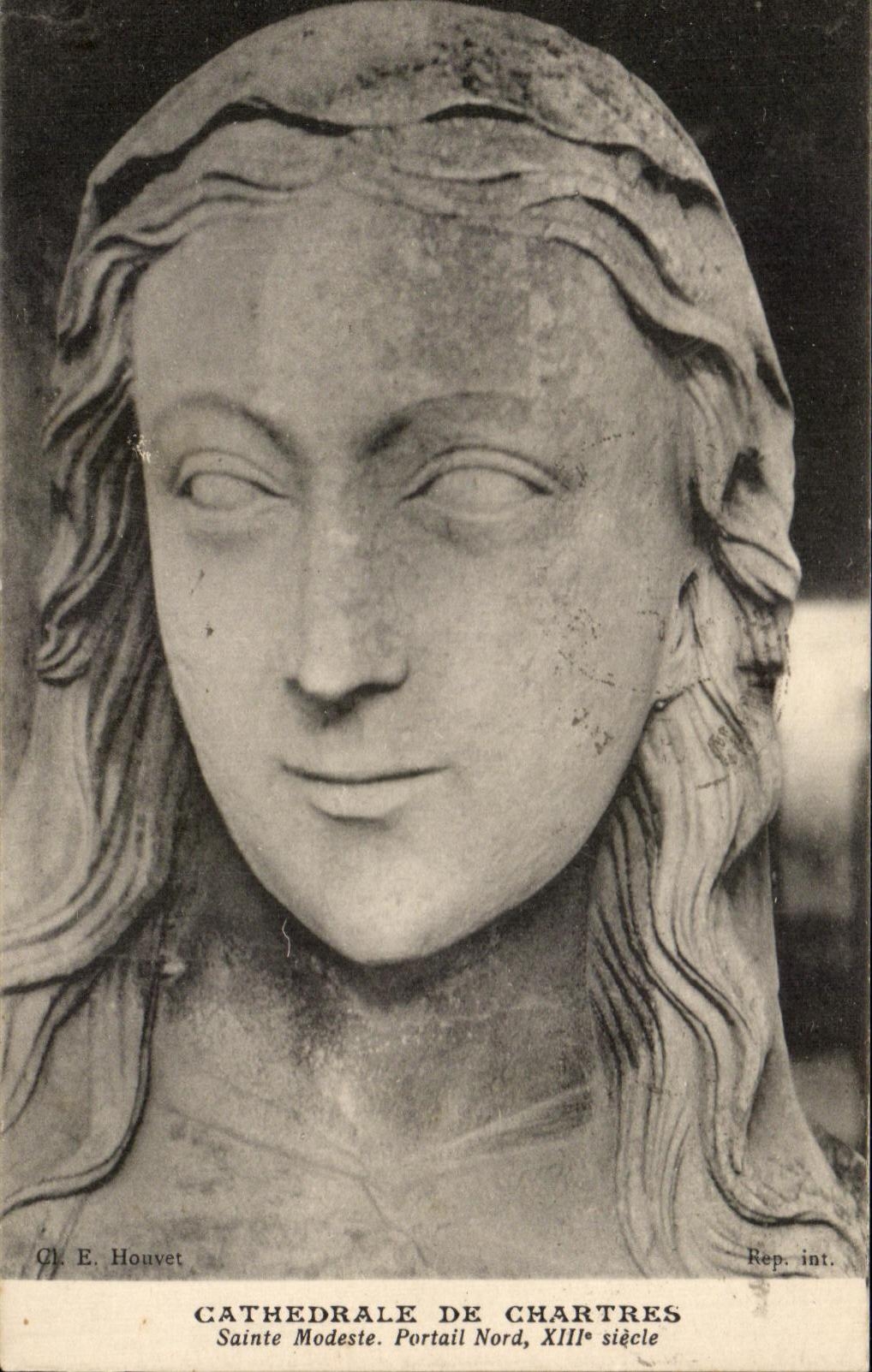 CPA Cathedral Of Chartres Saint Modeste Gate Northern